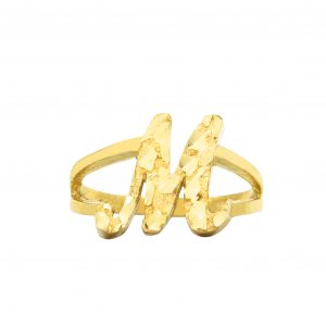 Nugget Letter M Ring - Rings