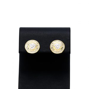 CZ Round Medusa - Earrings
