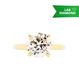 Brilliant Cut 3ct Lab #216- Diamond Ring
