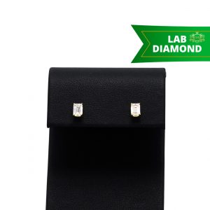 Emerald Cut 1.0ct Lab 14k -Diamond Earrings