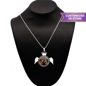 Cz Crown X Wings Memory Pendant - Pendant