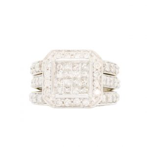 Princess Cut Cluster 2.7ct #61 - Diamond Ring