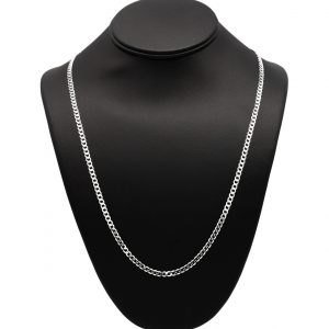 Solid Curb 3.75mm 24" - Silver Chain
