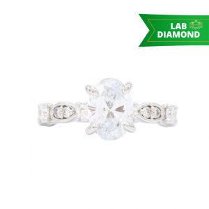 Oval Cut 2.4ct Lab #189 - Diamond Ring