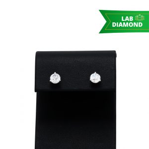 Brilliant Cut 2ct lab -Diamond Earrings