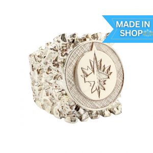 Large Silver Jets Nugget Ring - Silver Ring