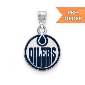 Oilers Enamel NHL- Silver Pendant