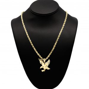 Large Diamond Cut Eagle 10k - Pendant