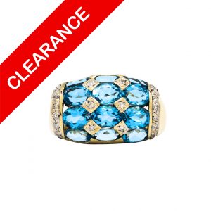 Topaz 14k - Diamond Ring