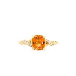 Genuine Orange Sapphire .09ct Lab #16 - Ring