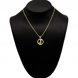 Round Letter J - Pendant