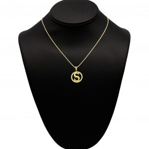Round Letter S - Pendant