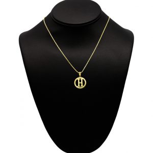 Round Letter H - Pendant