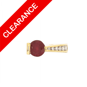 Ruby X Diamond Ring 18k #182 - Diamond Ring