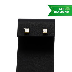 Princess 2.09ct lab -Diamond Earrings