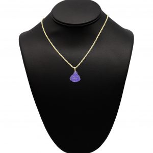 Mini Purple Jade Buddha 14k- Pendant