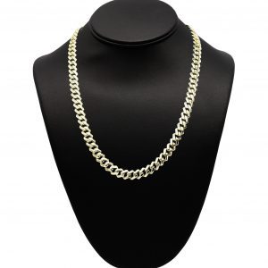 Silver Gold Plated Solid Miami Cuban 9mm 20" - Silver Chain