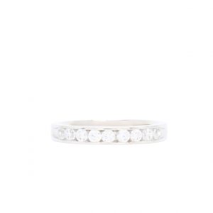 Silver Cz Mens Band - Silver Ring