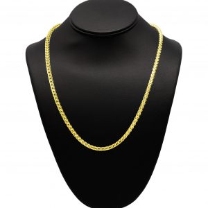 Silver Gold Plated Solid Franco 4.25mm 22" - Silver Chain