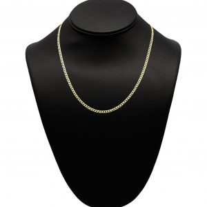 Silver Gold Plated Solid Cuban 2.75mm 18" - Silver Chain