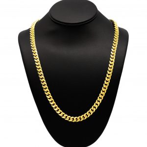 Silver Gold Plated Solid Miami Cuban 8.25mm 24" - Silver Chain