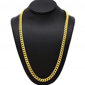 Silver Gold Plated Solid Miami Cuban 8.25mm 26" - Silver Chain