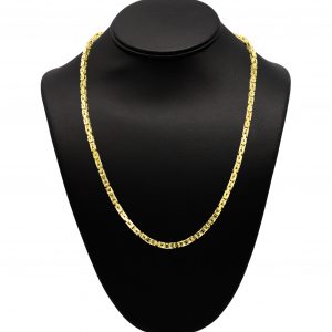 Silver Gold Plated Byzantine 3.75mm 22" - Silver Chain