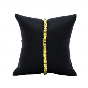 Silver Gold Plated Byzantine 3.75mm 8.25"- Silver Bracelet