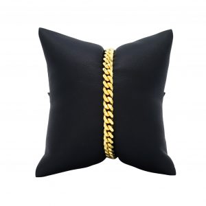 Silver Gold Plated Solid Miami Cuban 6mm 7"- Silver Bracelet