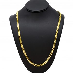 Silver Gold Plated Solid Miami Cuban 6mm 26" - Silver Chain