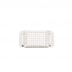 Cluster Cz Mens Ring- Silver Ring