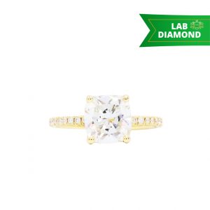 Cushion Cut 2.17ct Lab #198 - Diamond Ring