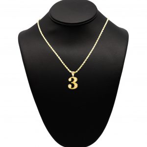 Cz Number 3- Pendant