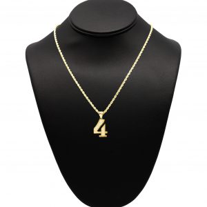 Cz Number 4- Pendant