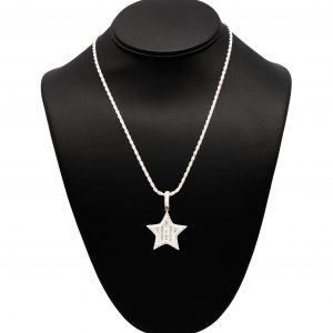 Star Moissanite - Silver Pendant