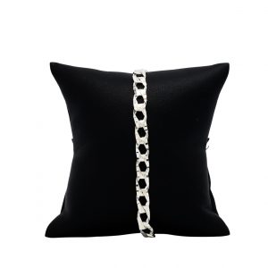 Double Sided Diamond Cut 6.25mm 9"- Silver Bracelet