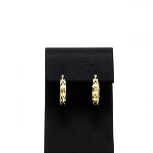 Small Diamond Cut Hoops 10k- Earrings