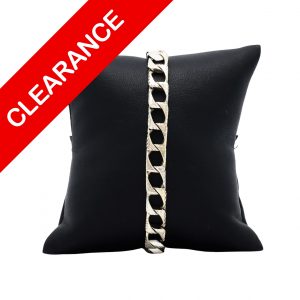 White Gold Diamond Cut 8mm 9.5"- Bracelet