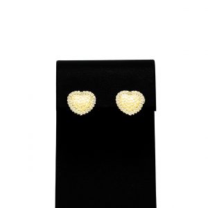 CZ Nugget Heart - Earrings