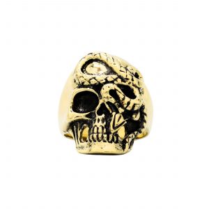Snake Skull  - Gold Ring