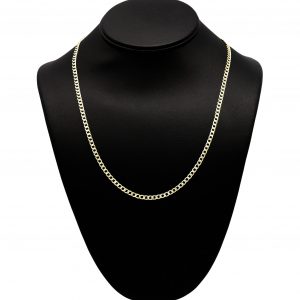 Silver Gold Plated Two Tone Cuban 3.5mm 20" - Silver Chain