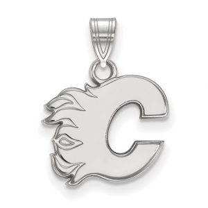Calgary Flames NHL- Silver Pendant