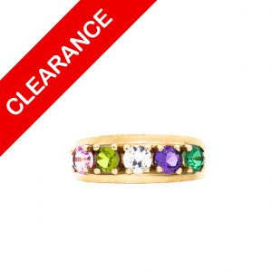 5 Stone Birthstone Ring 10k - Ring
