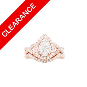 Pear Cluster Diamond Set 10k - Ring