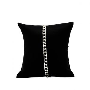 Square Diamond Cut 5mm 9.25" GHJ6- Silver Bracelet