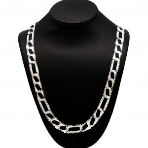 Figaro Diamond Cut 13.25mm 30" GHJ138 - Silver Chain