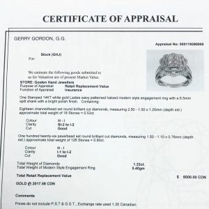 Unique Wavy Halo Cluster 1.33ct #27 - Diamond Ring - Image 4