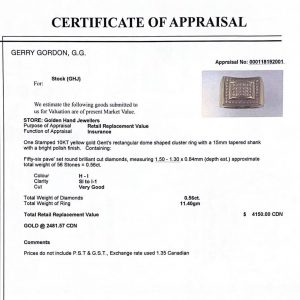 Icy Block 0.56ct #77 - Diamond Ring - Image 3