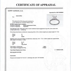 Princess Cut Solitaire 1.49ct #100 - Engagement Ring - Image 4