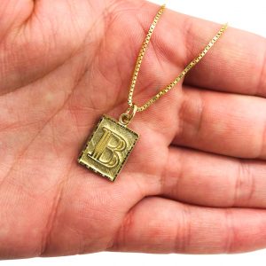 Letter B Square - Pendant